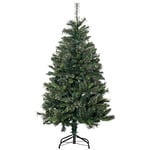 HOMCOM Sapin Arbre de Noël Artificiel 150 cm 665 Branches + Support Pied Vert