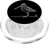 Line Art Wilson'S Snipe Oiseau et ornithologue PopSockets PopGrip pour MagSafe