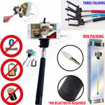 TELESCOPIC SELFIE STICK MONOPOD REMOTE MOBILE HOLDER FOR SAMSUNG GALAXY S2 S3 S4