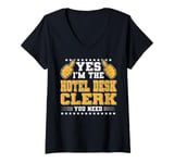 Womens Retro Profession I'm The Hotel Desk Clerk V-Neck T-Shirt