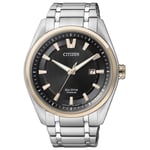 Montre CITIZEN Homme ECO-DRIVE Super Titane Seulement L'Heure AW1244-56E