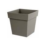 EDA - Pot toscane carre 51 litres - 13628 br t col taupe