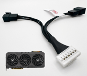 Asus RTX 3090 Ti TUF 7 pin / 2x 4 pin GPU FAN Adapter Converter Cable DeShroud