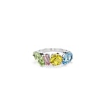 Swarovski Bague cocktail Gema, Tailles variées, Multicolore, Métal rhodié