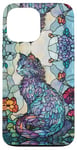 Coque pour iPhone 13 Pro Max Selkirk Rex Cat Curly Hair Stained Art Effect Stain Floral