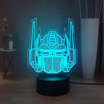 Otwoo Otwoo Transformers 3d nattlampa, Optimus Prime 7 färger LED bordslampa, fjärrkontroll barn sovrum nattlampa, barn pojkar födelsedag jul