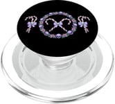 Couronne de Noël gothique pastel avec tête de mort, canne à sucre d'orge, esthétique PopSockets PopGrip pour MagSafe