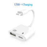 Adaptateur De Caméra Usb 3 Pour Iphone 14/13/12/Ipad,Otg Femelle Tf/Sd,Carte Avec Port De Charge Plug And Play - Type Usb Chg