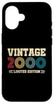 Coque pour iPhone 16 25 Year Old Gifts Vintage 2000 Édition limitée 25e anniversaire