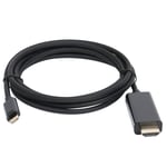 Ligne de conversion HDMI à type C USB 1.8M Haute Définition Supporte 4K30hz Noir