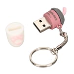 USB2.0 U -levytuki Hot-vaihdettava Plug and Play -sarjakuva-USB-muistitikku USB-muistitikku musiikkielokuville Pinkki 128GB