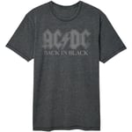 ACDC Back In Black Logo Officially Licensed Adult Short Sleeve Vintage Wash T-Sh