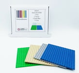 LEGO 4 x 16x16 Pin Plates - 1 x Tan 1 x Green 1 x Dark Blue 1 x Grey