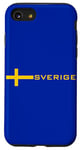 Coque pour iPhone SE (2020) / 7 / 8 Drapeau de la Suède - Sport - Maillot de sport - Style Sverige