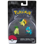 Tomy Pokemon Chikorita + Cyndaquil Totodile Figur