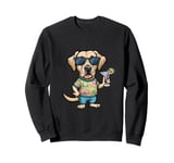 Cool Labrador Retriever with a party drink Sweatshirt