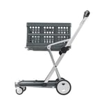 CLAX® édition spéciale (Gris/Gris), Pliable | Chariot de supermarché | Chariot de préparation de Commandes | avec boîte Pliante