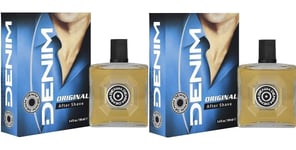 Denim Original After Shave Lotion 100ml X 2 BOTTLES  - *BRAND NEW & SEALED*