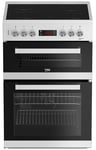 Beko EDC634W 60cm Double Oven Electric Cooker with Ceramic Hob - White