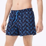 Lacoste Mens Logo Print Recycled Swim Shorts in Blue material_polyester - Size Medium