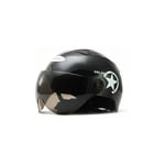 Moteur électrique voiture casque Scooter vélo visage ouvert demi casquette de Baseball Anti-uv sécurité casque véloBlack - Ulisem