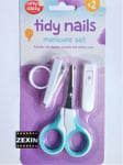 Baby Manicure Set - Tidy Nails Includes Nail Clippers, Scissors and Safety Cover