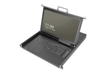 DIGITUS Console KVM LCD HD 17", 8 Ports VGA, Clavier US