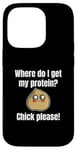 Coque pour iPhone 14 Pro Where Do I Get My Protein? Chick Please Végétaliens