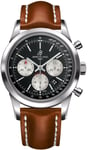 Breitling Watch Transocean Chronograph Leather Tang Type