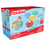 Casdon Pretend Play Kitchen Toy Pan Set Pastel Coloured Pans & Utensils Ages 3+