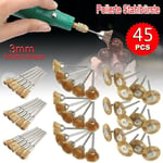 45 Pcs Laiton Acier Pinceau Brosse Métallique Pour Foret Perceuse Outil Rotatif