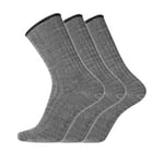 Dovre Strømper 3P Wool No-Elastic Socks Grå Str 45/48 Herre