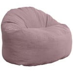 Pouf Velours Côtelé épais - 100cm Violet Parme Bananair