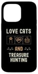 iPhone 14 Pro Max Cat Lover Cats And Treasure Hunting Metal-Detecting Kittens Case