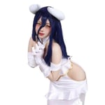 Varastossa Anime Overlord Albedo Cosplay Puku Halloween Jouluasu Cos Naisten Valkoinen Mekko Overlord Albedo Cosplay