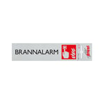 Skilt Pickup Brannalarm  Alu 165 X 44 Mm