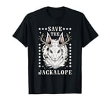 Save The Jackalope Mythical Creature Cryptid Lover Folklore T-Shirt