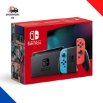 Console Nintendo Switch avec Joy-Con bleu néon et rouge néon