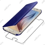 ebestStar ® pour Samsung Galaxy S6 edge + SM-G928F EDGE PLUS - Housse Coque Etui View Clear Cover Miroir, Couleur Bleu Foncé