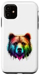 Coque pour iPhone 11 Ours marron multicolore