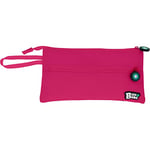 Grafoplás | Flat School Pencil Case | Fuchsia | 2 Pockets | 23.5 x 12 cm | Bits & Bobs | Vivid Colours, Fuchsia, 23,5x12cm, School