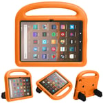 GHC PAD Cases & Covers For Amazon Fire HD 8/8 Plus 2020, EVA Children Shockproof Case Lightweight Handle Stand Kids Protective Tablet Shell Cover For Amazon Fire HD 8/8 Plus 2020 (Color : Orange)