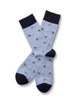 Charles Tyrwhitt Cotton Blend Dog Motif Socks, Sky Blue