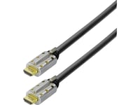 Maxtrack Hdmi Tilslutningskabel Hdmi-A-Stik, Hdmi-A-Stik 20.00 M Sort C 505-20 L 4K Uhd, Afskærmet, Audio Return Channel, Skruebar, Forgyldte Stik Hdmi-Kabel