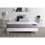 Ensemble matelas ACTILATEX DREAM Latex et mémoire de forme 90x190 cm 5zones de confort + sommier KIT blanc