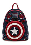 LOUNGEFLY, Mochila Escudo Floral Capitan America 80Th Marvel 26cm Femme, Multicolore