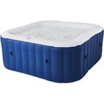 Spa gonflable carré 158cm LITE - 4 places - MSPA - bleu marine - PVC renforcé avec technologie 6 couches