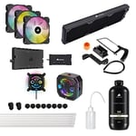 Corsair Hydro X Series iCUE XH303i RGB PRO Kit de refroidissement personnalisé (hardline tube, waterblock pour processeur, combinaison pompe/réservoir compacte, radiateur, 3 ventilateurs RGB) Noir