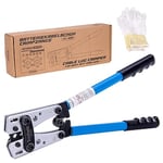 Toolwiz pince a sertir - Réglable professionnelle multicouche Cliquet de sertissage pince pour cosses de electrique câble AWG 10-0, 6/10/16/25/35/50 mm², pour Électricien & Bricoleur