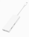 Adaptateur Petd'extension 4 En 1 Usb-C Vers Mini Displayport + Usb 3.0 + Pd Convertisseur De Charge Rapide Type-C Adaptateur Vidéo 4k - 60hz - Type White